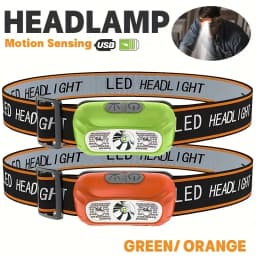 Mini Rechargeable Sensor Headlamp Powerful Fishing Camping USB Head Flashlight COB LED Head Light Torch Headlights Front Lantern
