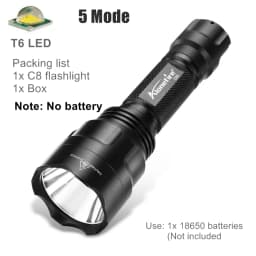 C8 Classic High Power Led Tactical Flashlight Outdoor Hiking Travel Fishing Camping Hunting Portable Night Lighting Torch Lamp