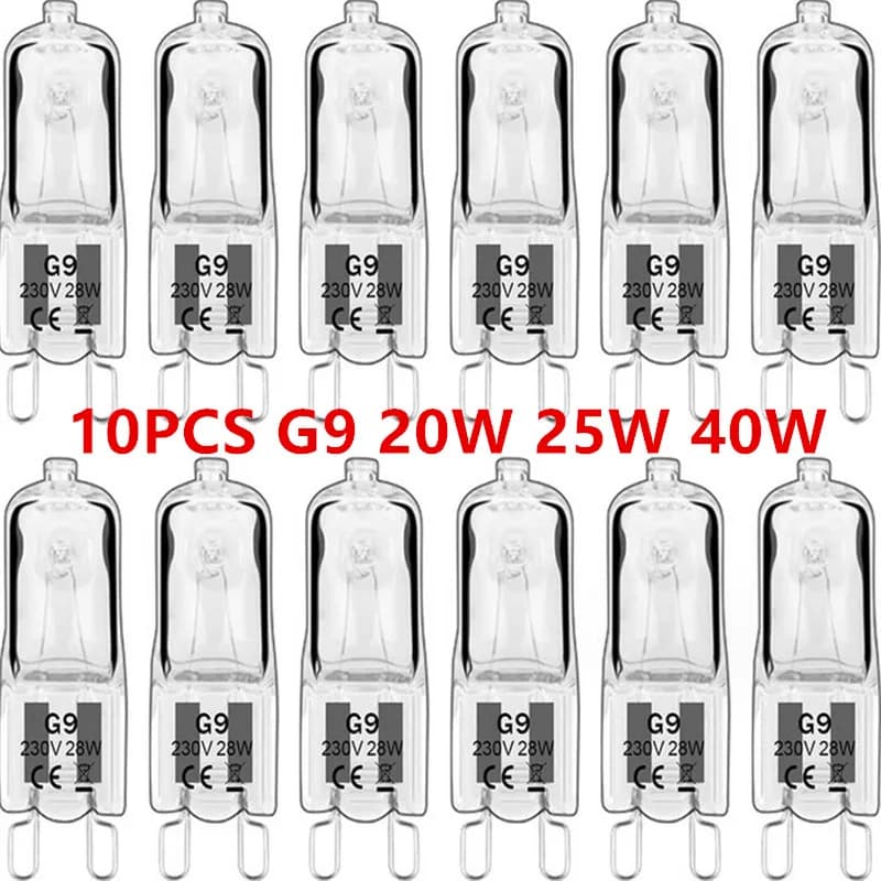 10PCS G9 220V 20W 25W 40W LED Lamp Bulbs Inserted Beads Crystal Lamp Halogen Bulb Eco Halogen Light Bulbs Capsule Wholesale
