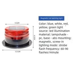 Solar LED Magnetic Warning Light Truck Vehicle Wireless Strobe Beacon Flashlight Emergency Signal Sensor Flashing Night Lights