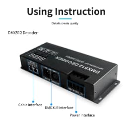 CENFAYA LED DMX 24CH Digital Display Decoder Dimming Driver LED DMX512 Controller for RGBW Strip Light DC5-24V 3A/CH Stage Light