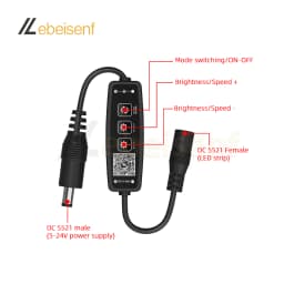 New DC 5V 12V 24V 3A Single Color LED Strip Light Smart Bluetooth APP Music MIC Timing Group Lighting Mini DIM Dimmer Controller