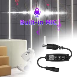 New DC 5V 12V 24V 3A Single Color LED Strip Light Smart Bluetooth APP Music MIC Timing Group Lighting Mini DIM Dimmer Controller