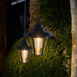 1PC/2PC Hexagonal Solar Path Lights Outdoor Hanging Lanterns Garden Decorative Lighting Solar-Powered Walkway Lights