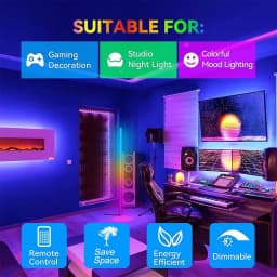 LED Ambiance Floor Lamp, Decorative Atmosphere Lamp, APP Control, Remote Control Tuner, Change Light Mode with Music Rhythm