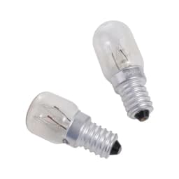 2pcs E14 Salt Lamp Bulb Vintage 15W Incandescent Bulbs Clear Glass High Temperature Resistant Salt Crystal Lamp Refrigerator