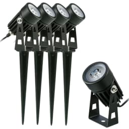 4/10pcs 3W LED Landscape Lights 220V Waterproof Garden Pathway Lights Walls Trees Flags Outdoor Spotlights With Spike Lawn Lamps