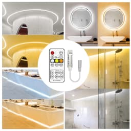 Dual Color LED 5V 12V 24V Dimmer RF Wireless Remote Control DC USB Plug 3 Pin 2700-6500K PWM Controller for CCT 5050 Strip Light