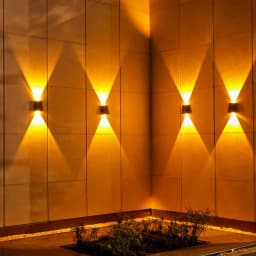 2 LED Solar Wall Lamp Waterproof Outdoor Solar Garden Decor Lights Up and Down Luminous Lighting for Street Balcony Garden Villa