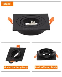 Adjustable GU10 MR16 Led Stand Black/White Halogen /Led Spot Light Frame E27 Lamp Holder GU10 Downlight Accessories