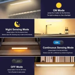 60cm Wireless LED Night Light Motion Sensor USB Rechargeable For Bedroom Kitchen Cabinet Lamp Remote Control Lighting