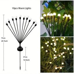 6/8/10L Solar Firefly Lights Waterproof Outdoor Garden Decoration Landscape Lights Lawn Lights Suitable for Festive Decoration.