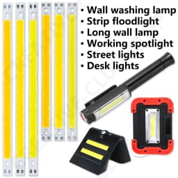 6W 12W 120*10mm 200*10mm LED COB Light Source DC12-14V Warm Natural Cold White 400mA 1000mA Light DIY LED Strip Chip Module Bulb