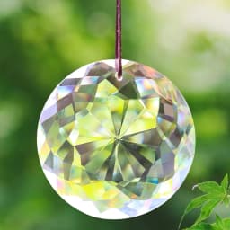 60MM Clear Hanging Crystal Mandala Garland Prism Suncatcher Chandelier Parts Lucky Light Feng Shui Faceted Pendant Crystal Decor