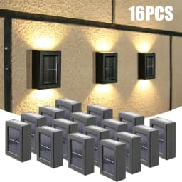 1-16PCS Solar Lamp Outdoor LED Lights IP65 Waterproof for Garden Decoration Balcony Yard Street Wall Decor Lamps Gardening Light