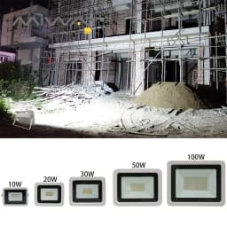 White LED Flood Light 100W 50W 30W 20W 10W AC 220V Outdoor Waterproof Reflector Spotlight Street Light Wall Lamp Garden Lighting