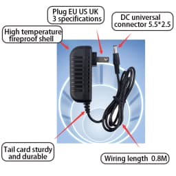 Universal DC Interface LED Power Supply 12V 24V EU US UK Standard Plug Lighting Transformers 12W 36W 48W 60W 72W 120W Driver