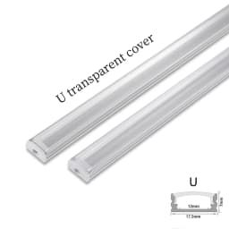 0.5M LED Aluminum Channel for 3528 5050 LED strip U/V shape tank bracket milk white cover/transparent cover led aluminum profile