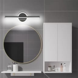 Modern LED Wall Lamp Black Mirror Light Dresser Bathroom Toilet Long Strip Lamps Home Decor 40/60/80CM Led Lighting Lustre