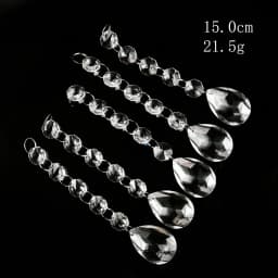 1/5PCS Glass Crystal Beads Chain Chandelier Pendant Garland Strands Suncatcher Crystal Prisms Hanging Wedding Decor Accessories
