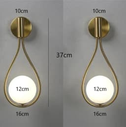Modern Metal Glass Ball Wall Lamp Nordic Simple Wall Lamps for Living Room Bedroom Bedside Aisle Corridor Staircase Wall Lights