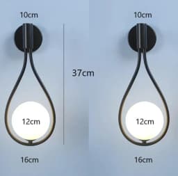 Modern Metal Glass Ball Wall Lamp Nordic Simple Wall Lamps for Living Room Bedroom Bedside Aisle Corridor Staircase Wall Lights