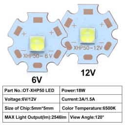 1-100pcs DC6V/12V XHP50 Cold White LED Bead 5050COB Replace 18W 20W Chip For Flashlight Car Diving Light Source Accessory