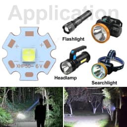1-100pcs DC6V/12V XHP50 Cold White LED Bead 5050COB Replace 18W 20W Chip For Flashlight Car Diving Light Source Accessory