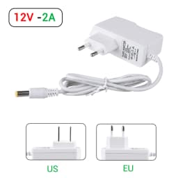 DC 12V Power Supply Adapter Lighting Transformer Input AC 100-240V Output DC 12V 1A 2A 3A LED Driver Charger EU US UK AU Plug