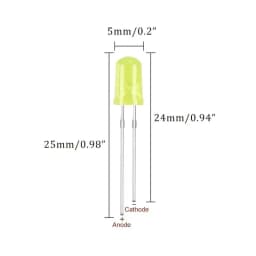 500Pcs Box 5mm LED Diode Yellow Red Blue Green White Assortment Light DIY Kit Light Emitting Diode Set