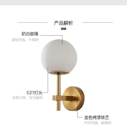 Nordic Modern LED Wall Lamp Sconce Beside Bedroom Bathroom Mirror Stair Light Glass Ball Wall light Luminaira Lighting Fixtures