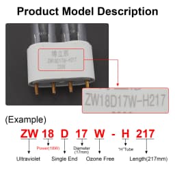 2G11 UV Tube Light 4-Pin Ultraviolet Light LED Strip 18W 24W 36W 55W UVC UV Lamp Bar for for Aquarium Pond Air Purification