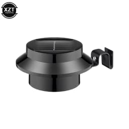 3 LED Solar Spot Garden Round Gutter Fence Light Lantern Courtyard Wall Landscape Light Outdoor Decoration Induction Sink Lamp