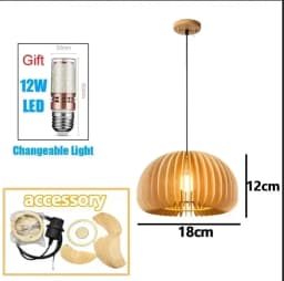 Bamboo Hand Weaving Pendant Lights 38cm Hanging LED Ceiling Lamp Chandelier Fixture Rattan Hand Craft Woven Home Bedroom Decor