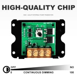 DC12V-24V LED Dimmer 30A 360W Brightness Adjuster Rotary Knob PWM Stepless Dimmer Switch LED Controller for Light Strip Dimming
