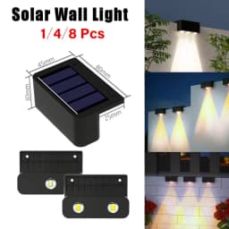 1-8 Pcs Solar Wall Lamp Outdoor IP65 Waterproof Porch Light Solar Powered Lights for Garden Yard Balcony Decor Outside Sunlights