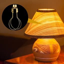 2 Pack Clip On Lampshade Adapters, Including a Cap to Secure the Shade and a Shade Leveler, Lampshade Holder for Bulbs