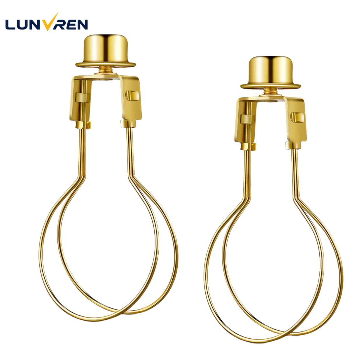 2 Pack Clip On Lampshade Adapters, Including a Cap to Secure the Shade and a Shade Leveler, Lampshade Holder for Bulbs