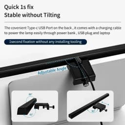 33cm 50cm Bar LED Desk Lamp USB PC Computer Monitor Screen Light Dimmable 3 Colors Hanging Table Lamp for Reading Study Work