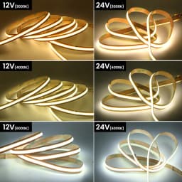 12V 24V 5m 10m 20m COB LED Strip Light Free Cut 720 528 LEDs Flexible Tape Bright Linear Lighting 3000K 4000K 6000K 1m 2m 0.5m