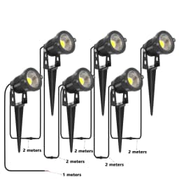 2/4/6/10 in 1 IP65 Waterproof 2 Meters Waterproof Wiring LED Garden Lights Outdoor Lawn Lamp Safety Low Voltage Street Lights
