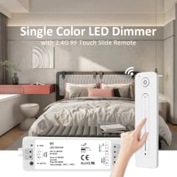 Single Color LED Dimmer 5V 12V 24V 36V 8A Dimming 2835 5050 FCOB Strip Light Controller RF 2.4G Wireless Touch Remote Control V1