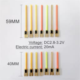 5PCS/Box 5 Modes LED Meteor Shower Flowing Water Lamp DC 3V LED COB Filament Diodes Parts Incandescent Light Accessories 40/59MM