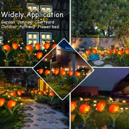 1 Solar Garden Light, Swinging Bee Light with Flowers, Waterproof Firefly Light, Garden Courtyard Path Decoration, Ladies' Gift
