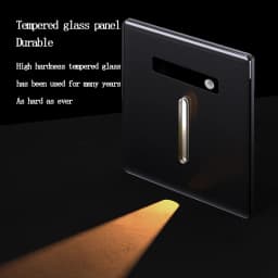 Smart Bedside Human Body Induction Footlight Tempered Glass Night Light 86 Embedded Stair Corridor Step Skirting Aisle LED Light