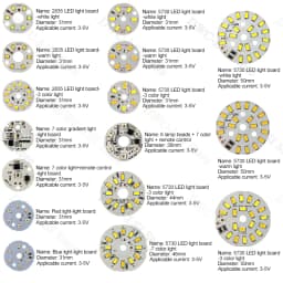 3/5/10PCS Round LED Light Board DC 5V 3W Low Voltage 5730 2835 SMD LEDs 3000K Warm or White 6000K Dimmable Bulb Lamp Panel