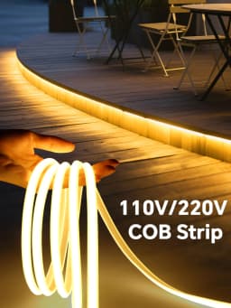 Super Bright Outdoor Soft COB Silicone Tube LED Lighting String 288leds/m 110V 220V Waterproof For Square Garden Yard Decor