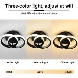 LED Ceiling Lamp Corridor Balcony Black White Indoor Chandelier Ceiling Light for Bedroom Living Room Aisle Decoration 110-220V