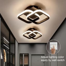 LED Ceiling Lamp Corridor Balcony Black White Indoor Chandelier Ceiling Light for Bedroom Living Room Aisle Decoration 110-220V