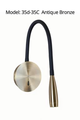 Big 583mm LED Wall Lamp 3W Nordic Antique Bronze Black White Bedside Adjustable Arm Reading Lamp Hotel Home Room Decoration
